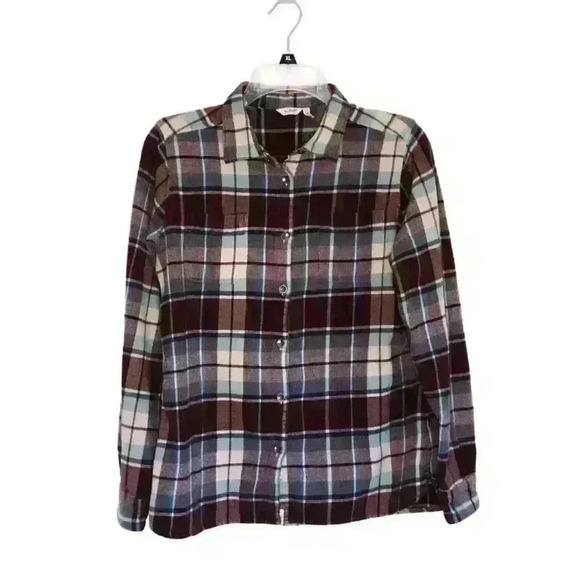 Woolrich Tops - Woolrich women's flannel shirt Large plaid 100% cotton long sleeve